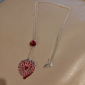 Red silver Yanbal necklace